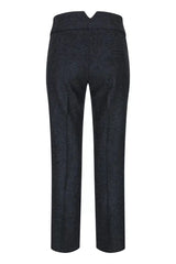 Women Grey Tweed Herringbone Trousers 1920's Peaky Tailored Fit Vintage Retro